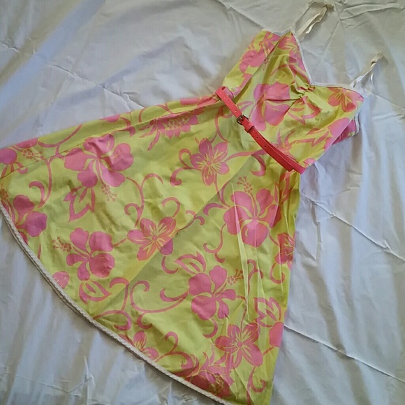 Trina Turk Floral Hibiscus Summer Tea Dress SWING EASTER SPRING - Picture 2 of 7